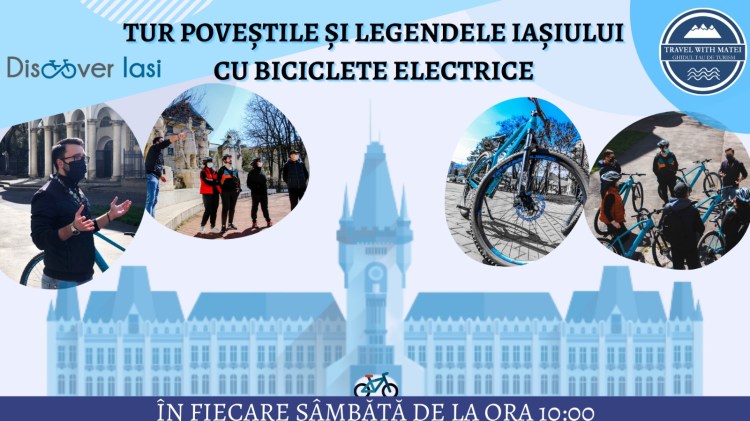 Tur poveștile și legendele Iașului cu biciclete electrice